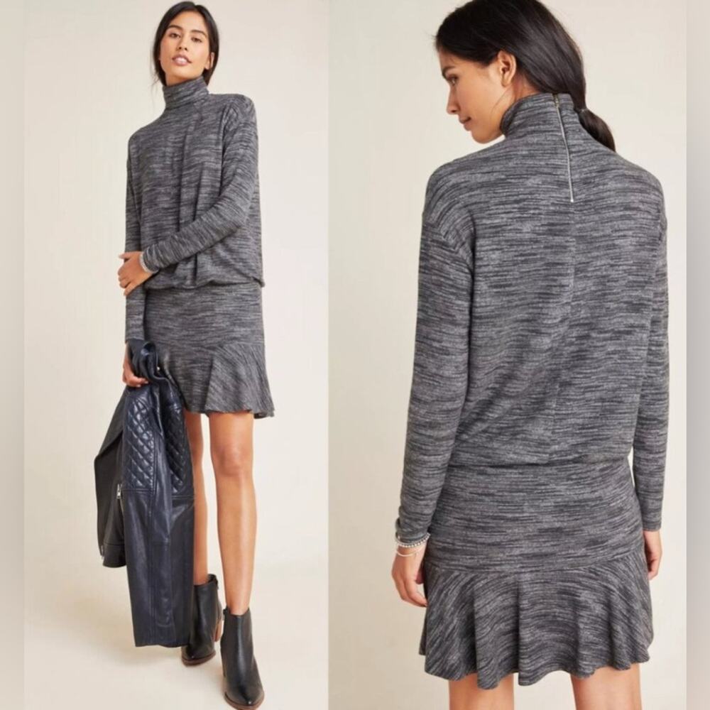 NWT Anthropologie Bailey 44 Greta Dress Dropped Waist Knit Mini Dress Medium